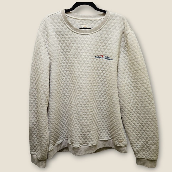 Marine Layer Other - Marine Layer 2XL Quilted Pullover Sweatshirt Beige Branded Capital One Business‎